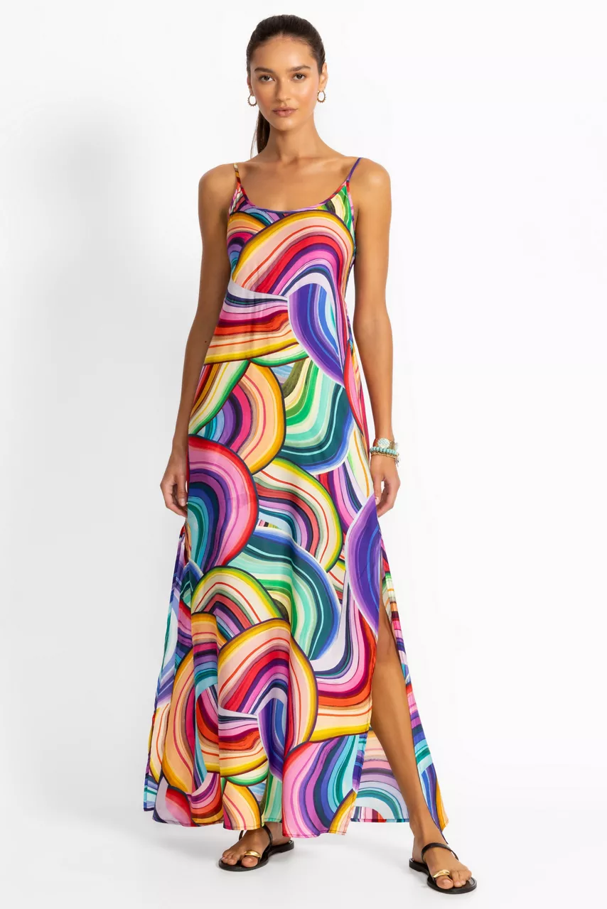 johnny was ABEL BACK SMOCKING SLIP MAXI DRESS Abel