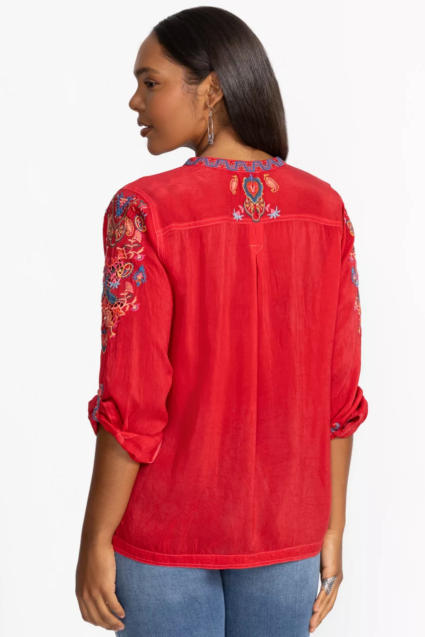 Johnny Was ALBA BLOUSE Salsa