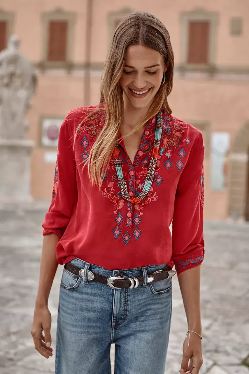 johnny was ALBA BLOUSE Salsa