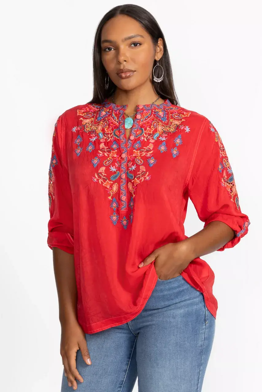 johnny was ALBA BLOUSE Salsa