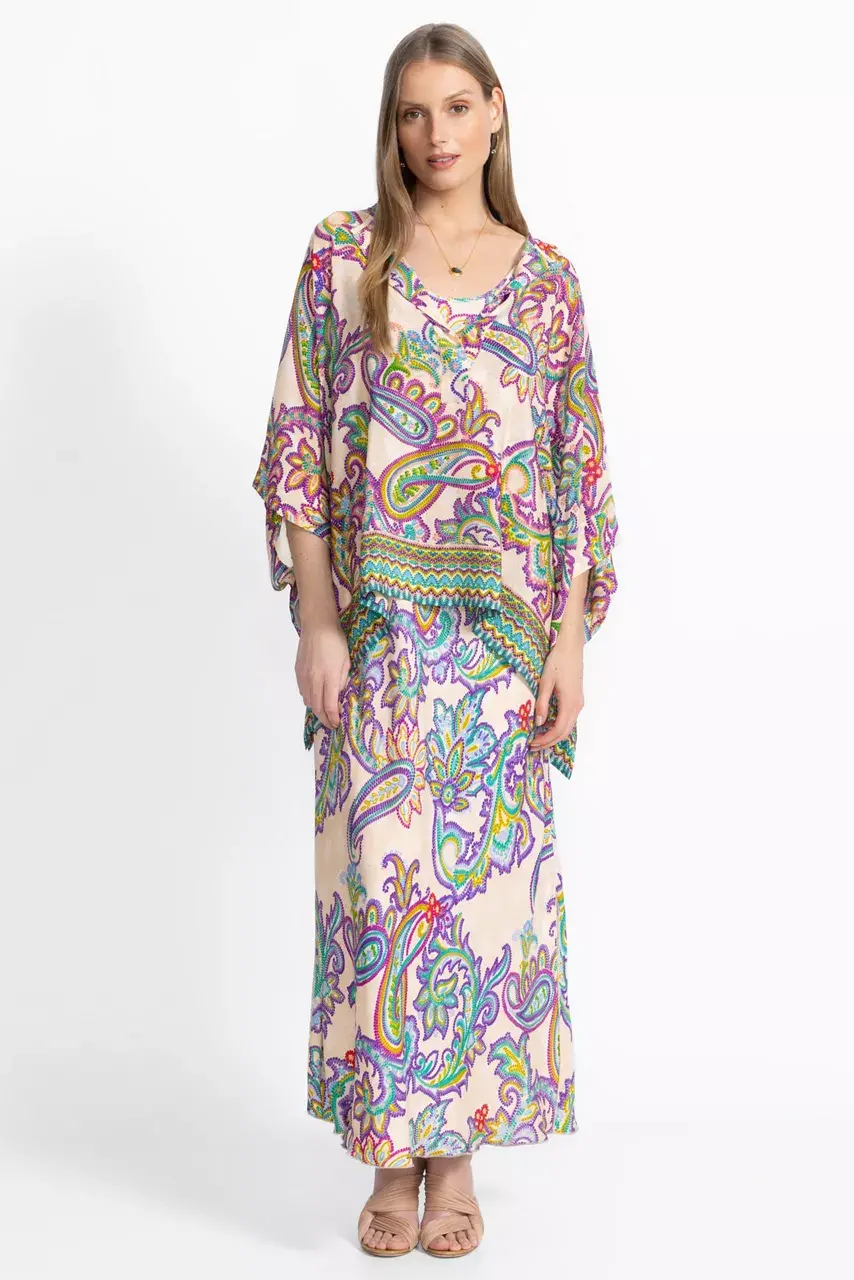 Johnny Was ALETIKA PONCHO Light Paisley