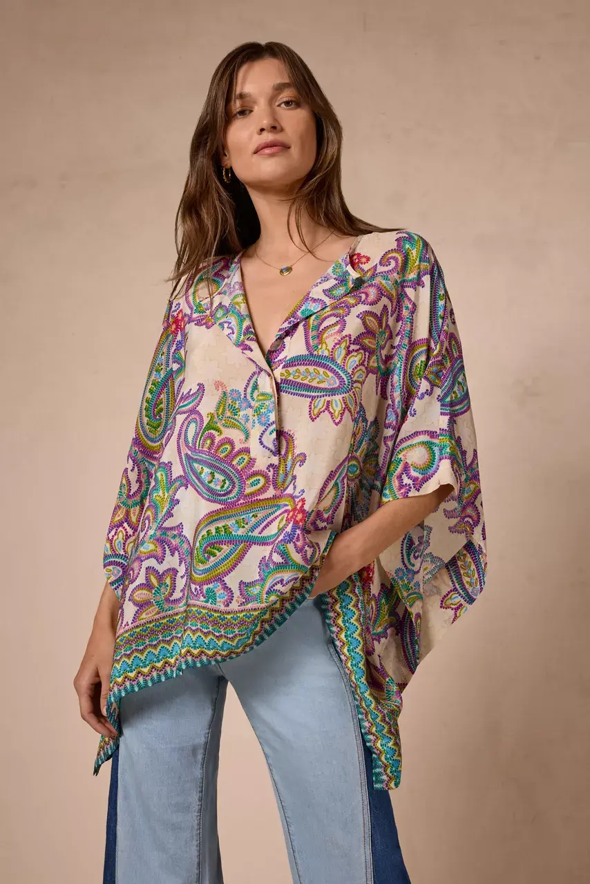 johnny was ALETIKA PONCHO Light Paisley