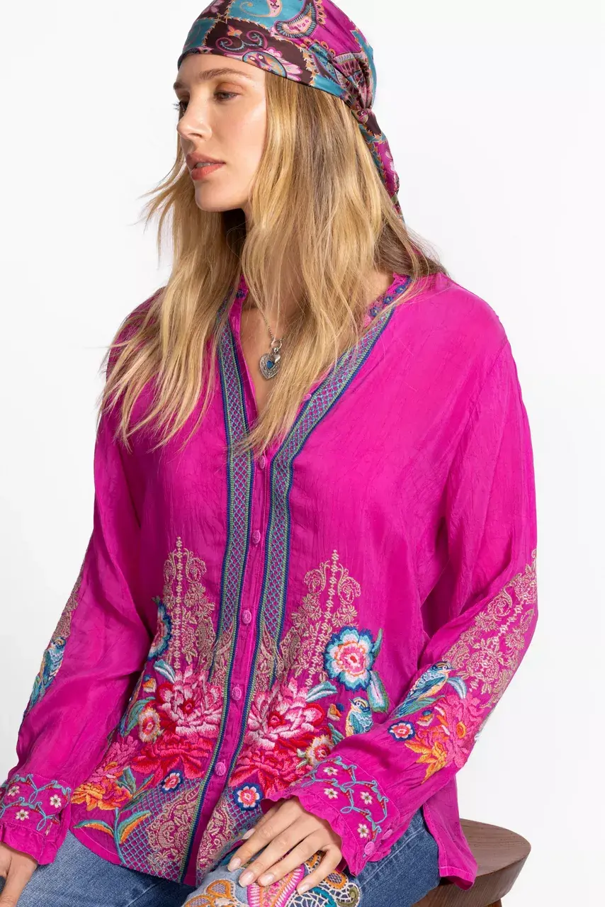 johnny was AMYLE SHIRT Festival Fuschia