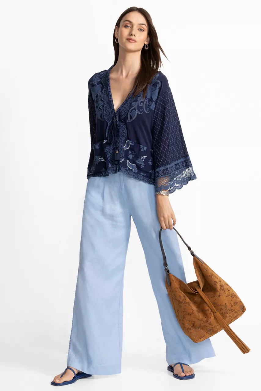 Johnny Was ANGHARAD KIMONO Blue Night