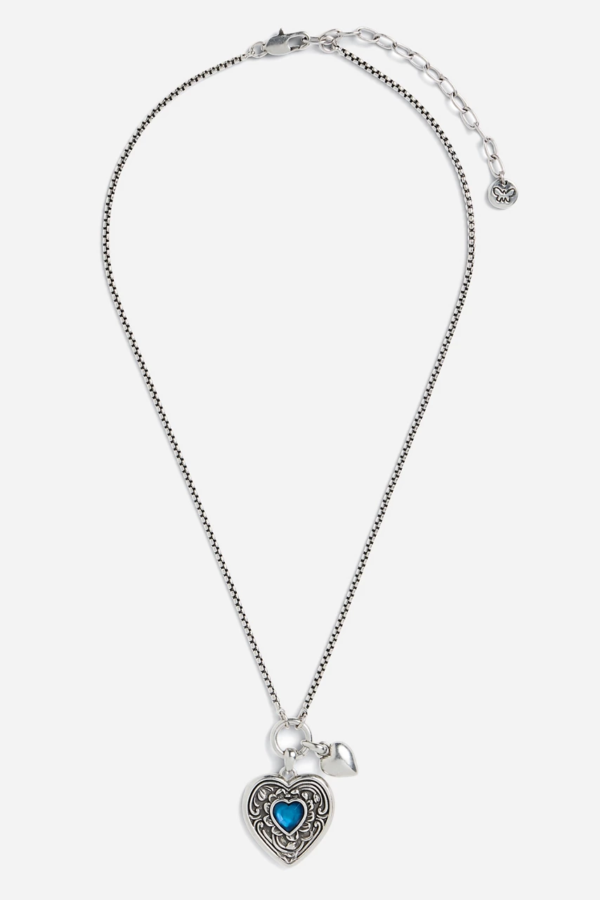 johnny was ANTIQUE HEART NECKLACE Silver