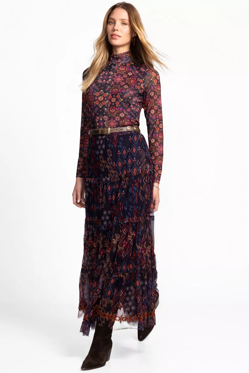 johnny was ARCELLIS TIERED SKIRT Monika