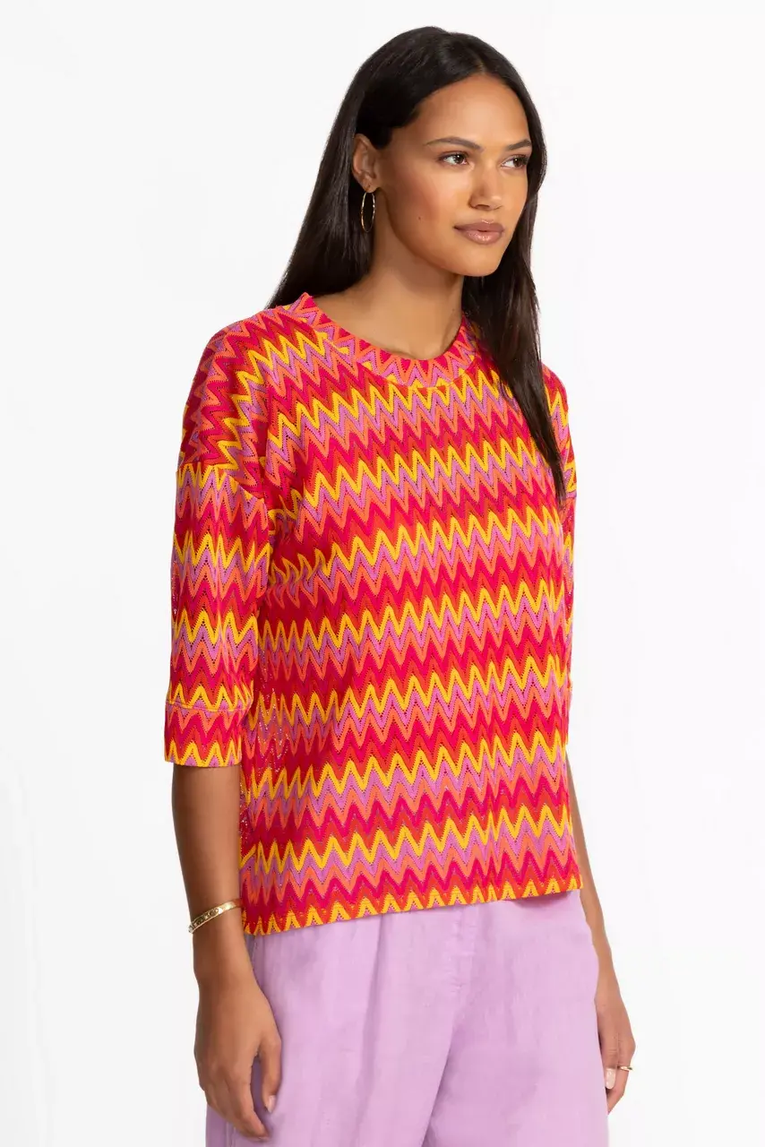 Johnny Was ARDEN OVERSIZED BLOUSE Sherbert