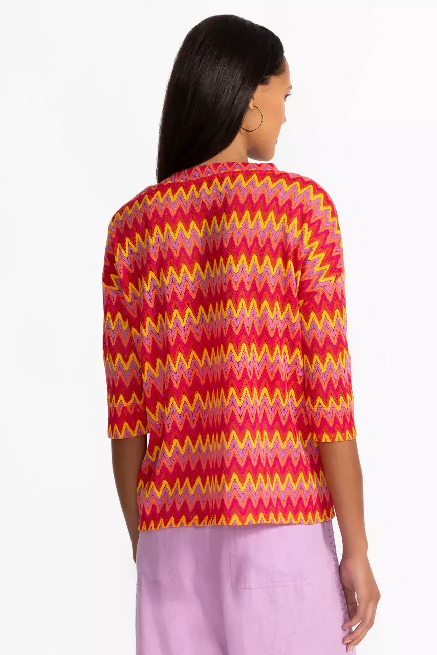 Johnny Was ARDEN OVERSIZED BLOUSE Sherbert