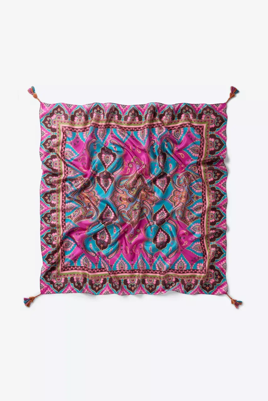 Johnny Was ARGUS SILK SCARF Argus