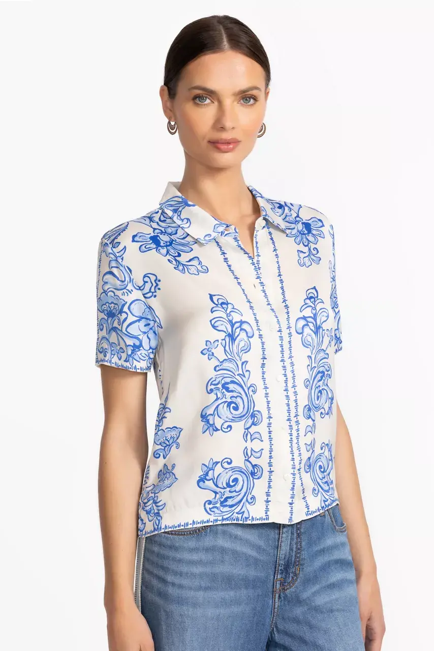 Johnny Was ARIANA BUTTON DOWN SHIRT Alisha