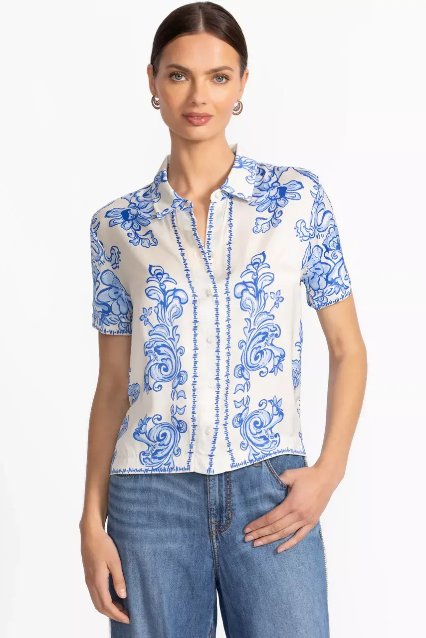 johnny was ARIANA BUTTON DOWN SHIRT Alisha