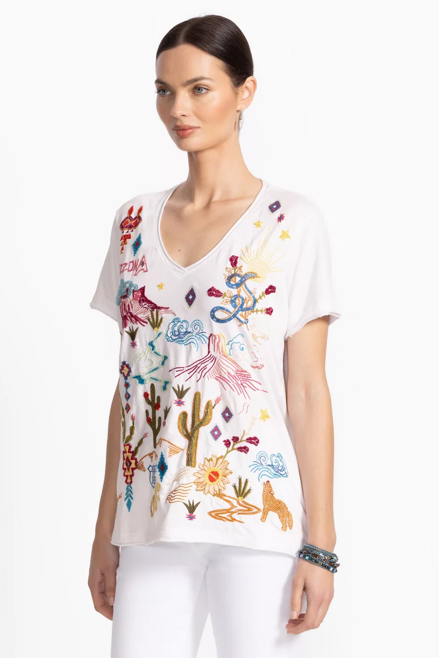 Johnny Was ARIZONA EVERYDAY TEE White