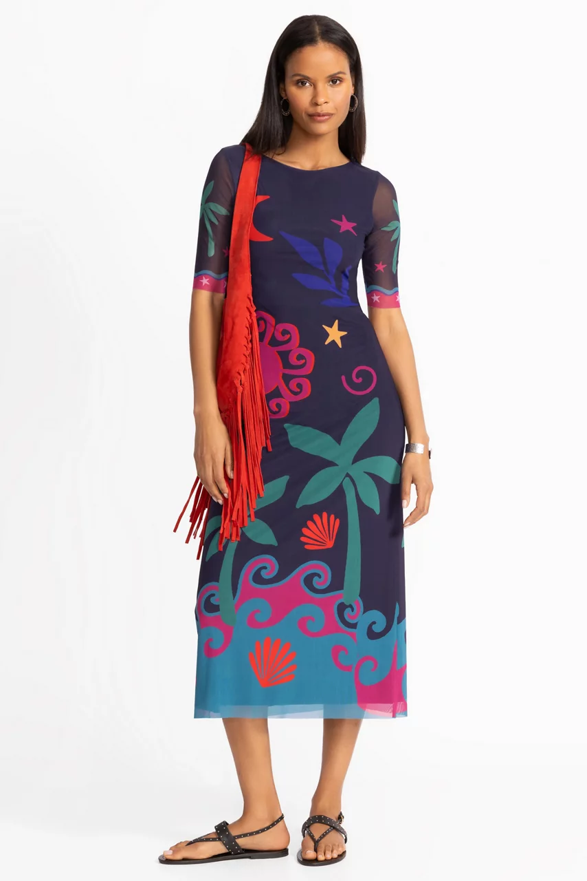 johnny was ASTRID MESH MIDI DRESS Palomas Island