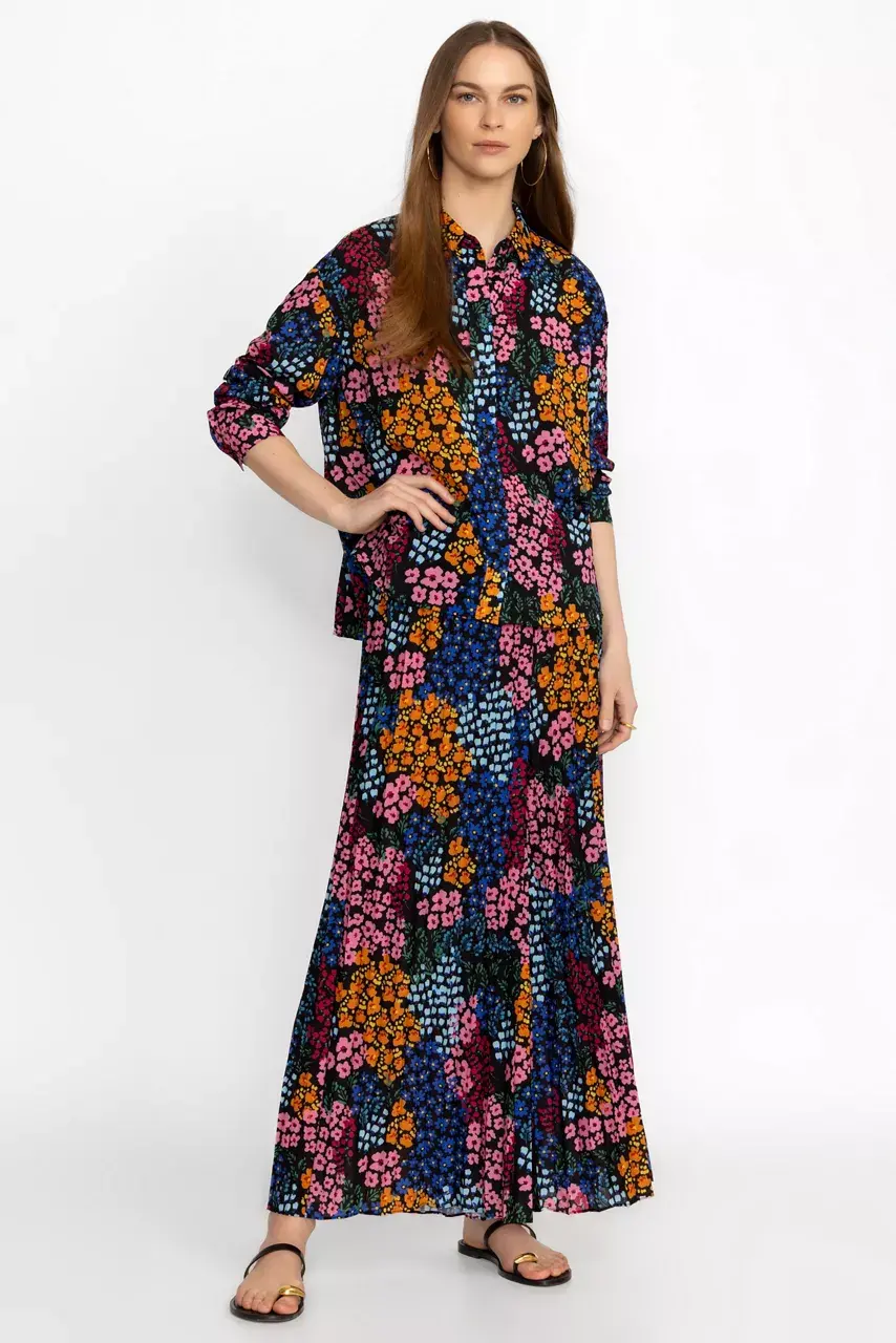 Johnny Was ASTRID PLEATED BLOUSE Astrid