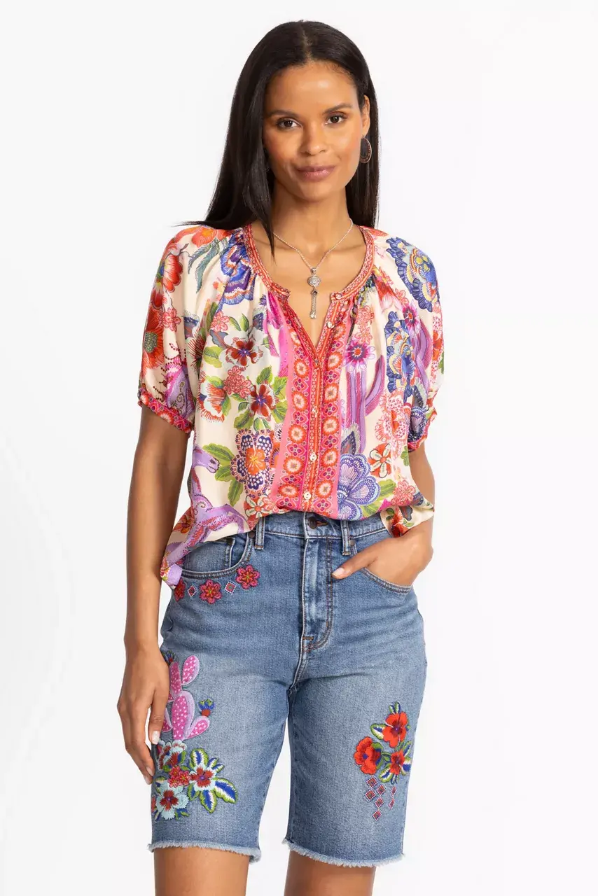 Johnny Was AVAH BUTTON DOWN SHIRT Kallie