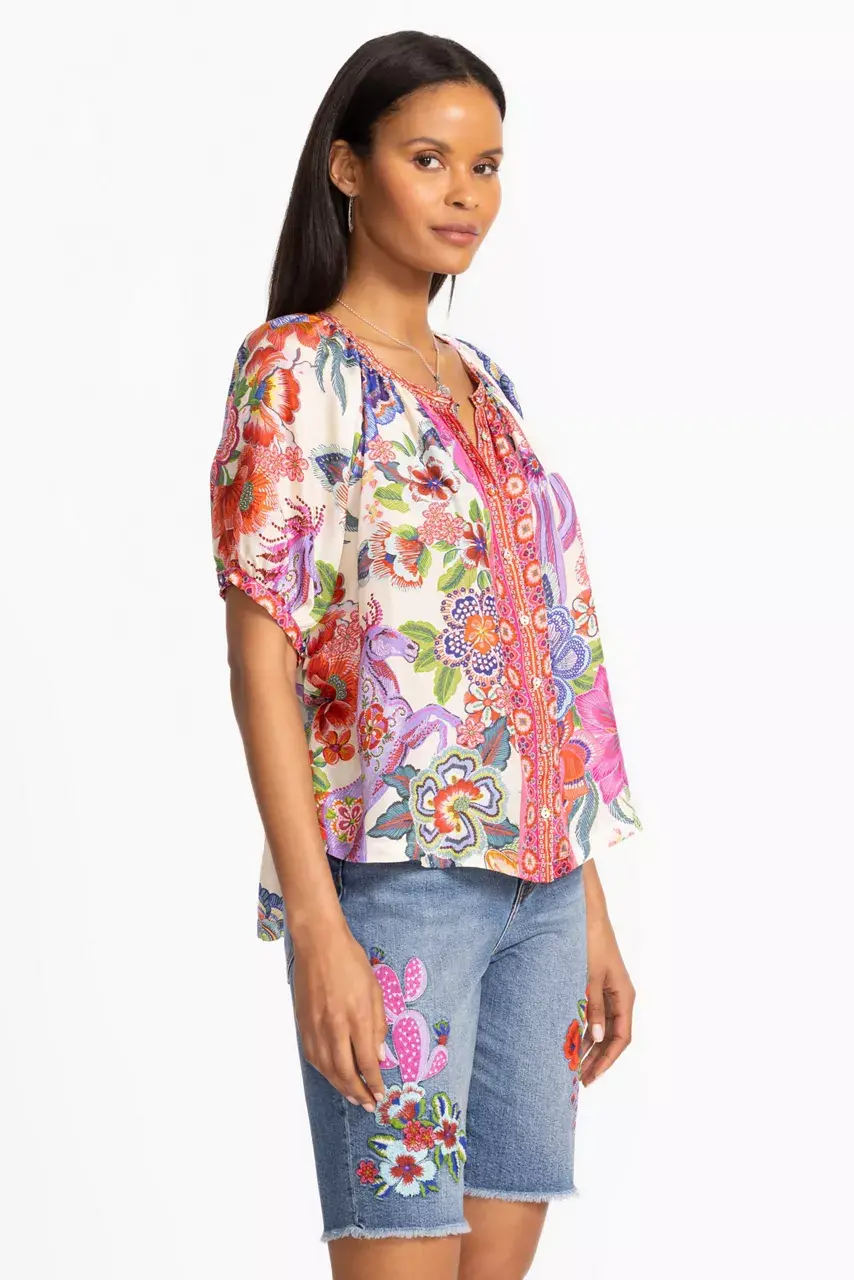 Johnny Was AVAH BUTTON DOWN SHIRT Kallie