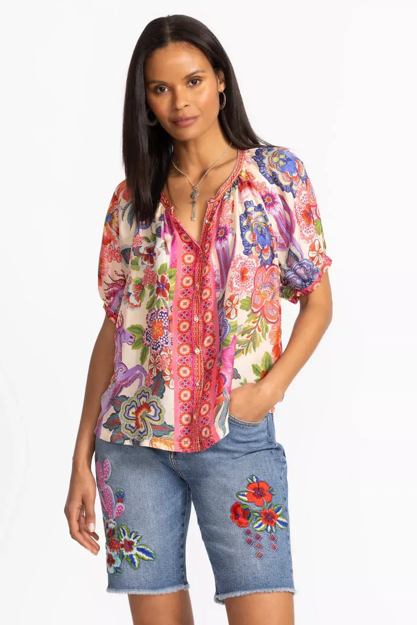 Johnny Was AVAH BUTTON DOWN SHIRT Kallie