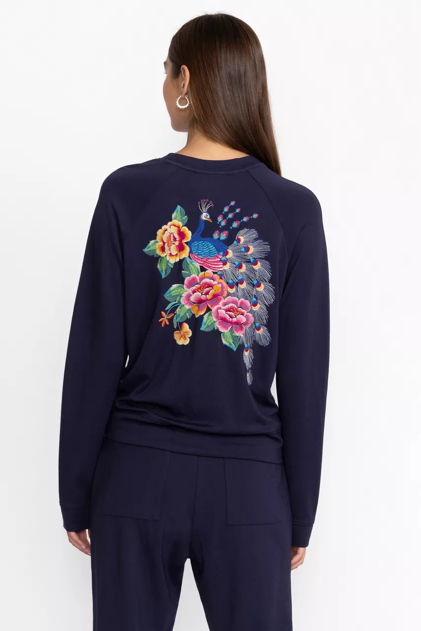 Johnny Was BEE ACTIVE LONG SLEEVE CREW PULLOVER