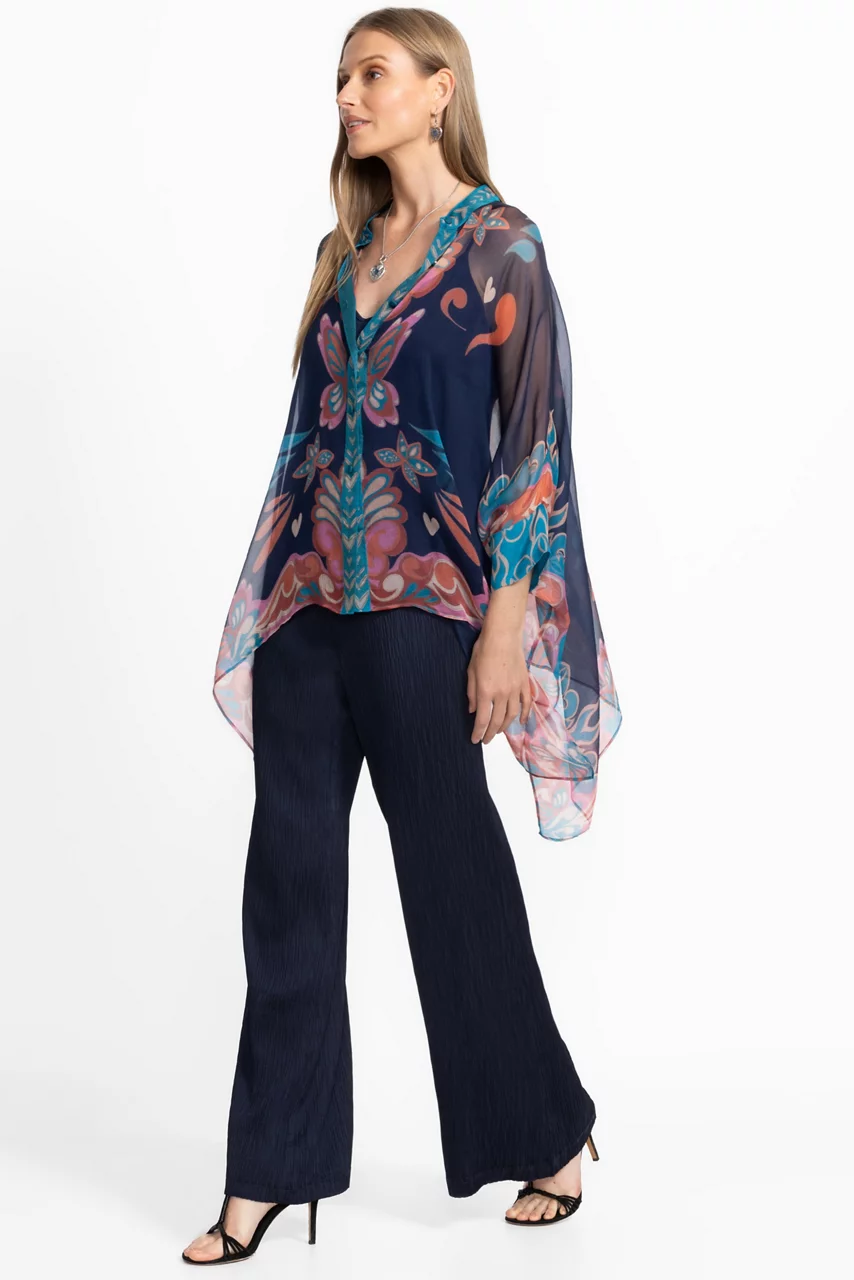 Johnny Was BELLA FLARE PANT Midnight Blue