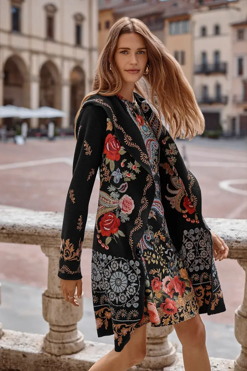 Johnny Was BIYA DUSTER Black