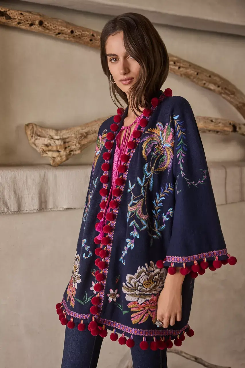 johnny was BIYA SHORT KIMONO Blue Nights