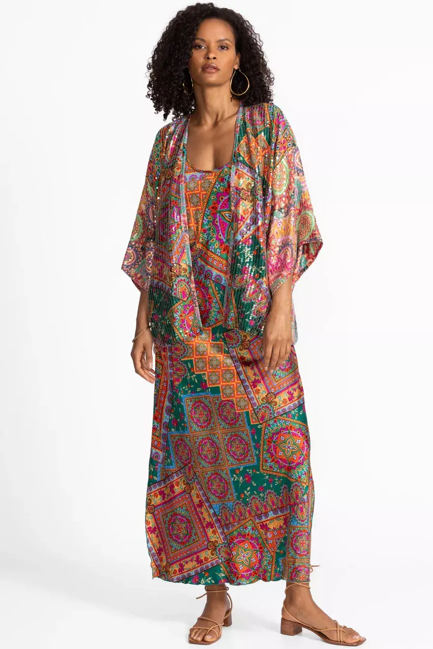 Johnny Was BOMI SEQUIN KIMONO Bomi