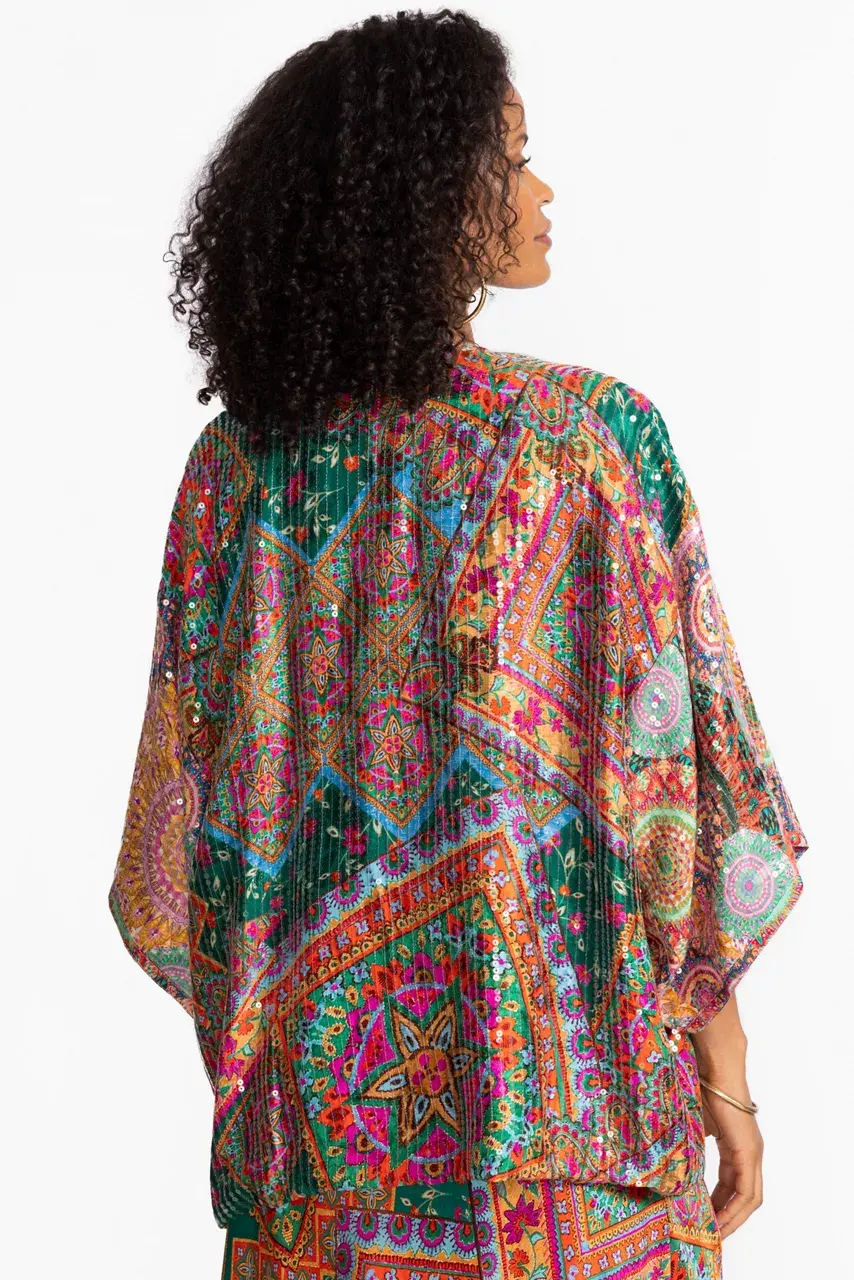 Johnny Was BOMI SEQUIN KIMONO Bomi