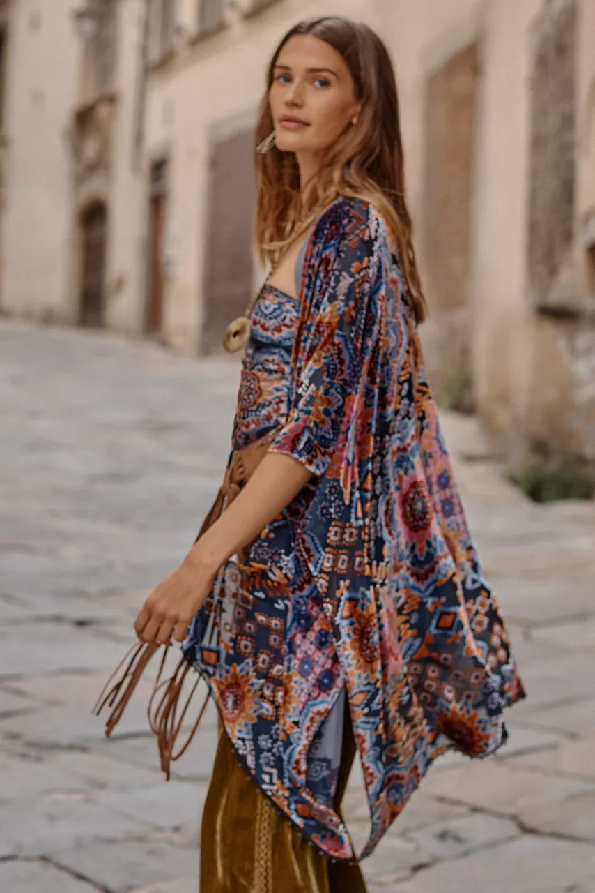 Johnny Was BURNOUT VELVET SHAWL Sisi