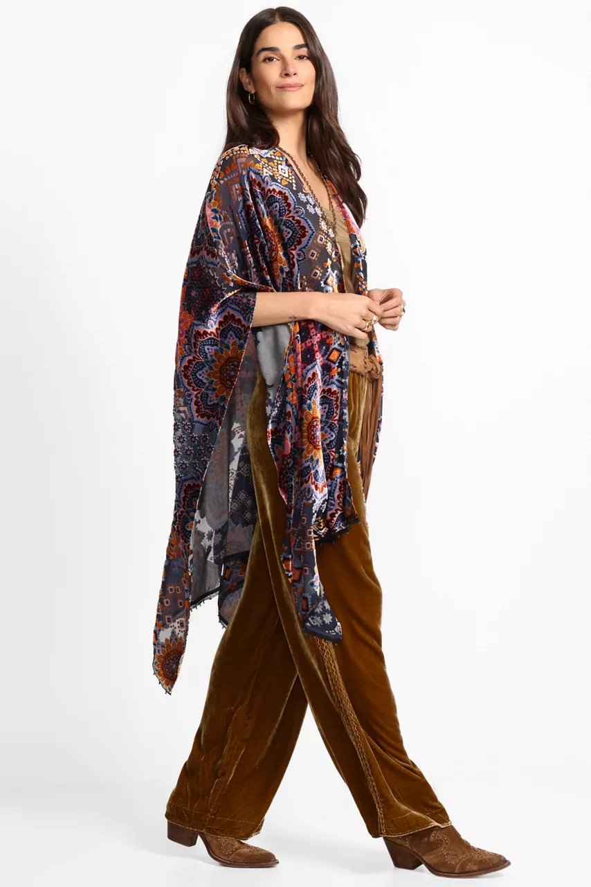 Johnny Was BURNOUT VELVET SHAWL Sisi