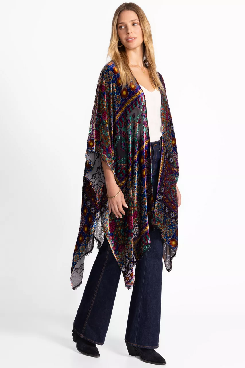 Johnny Was BURNOUT VELVET SHAWL Sophia