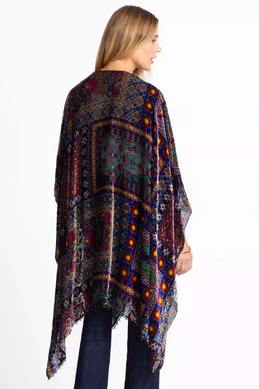 Johnny Was BURNOUT VELVET SHAWL Sophia