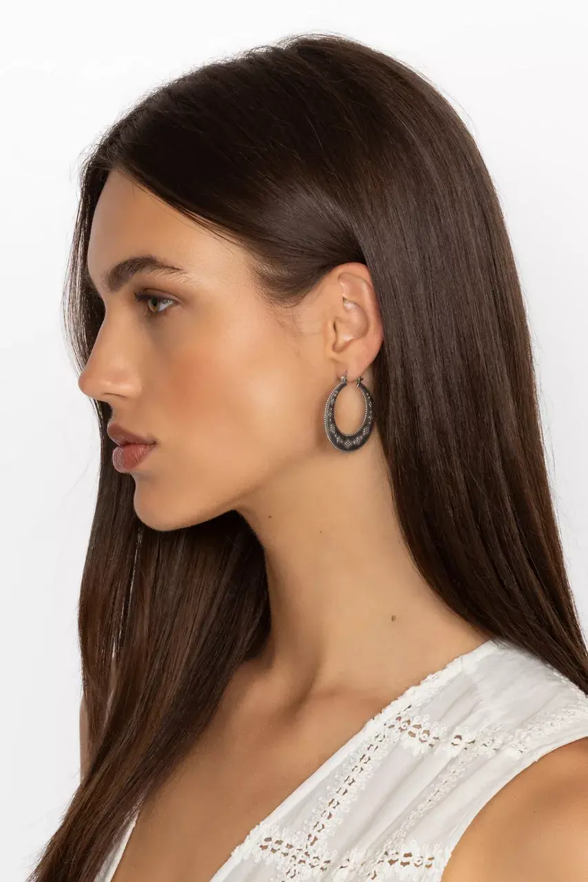 Johnny Was BYZANTINE HOOP EARRINGS Silver