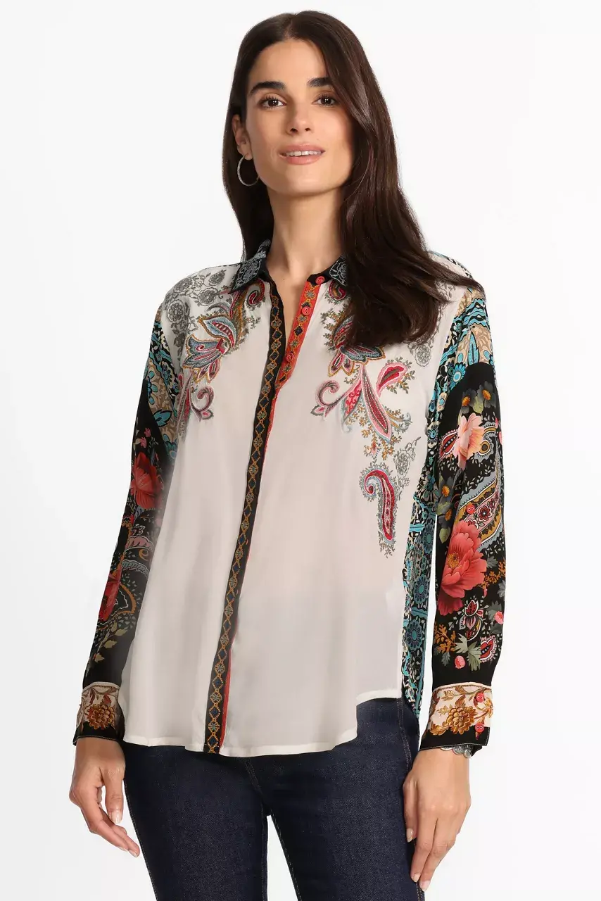 Johnny Was CACHEMIRE SHIRT Natural