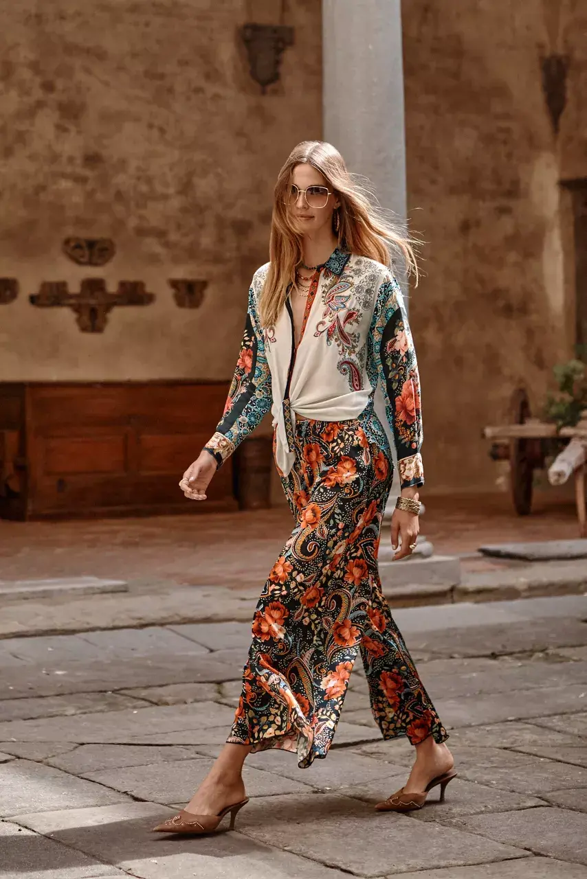 Johnny Was CACHEMIRE SHIRT Natural