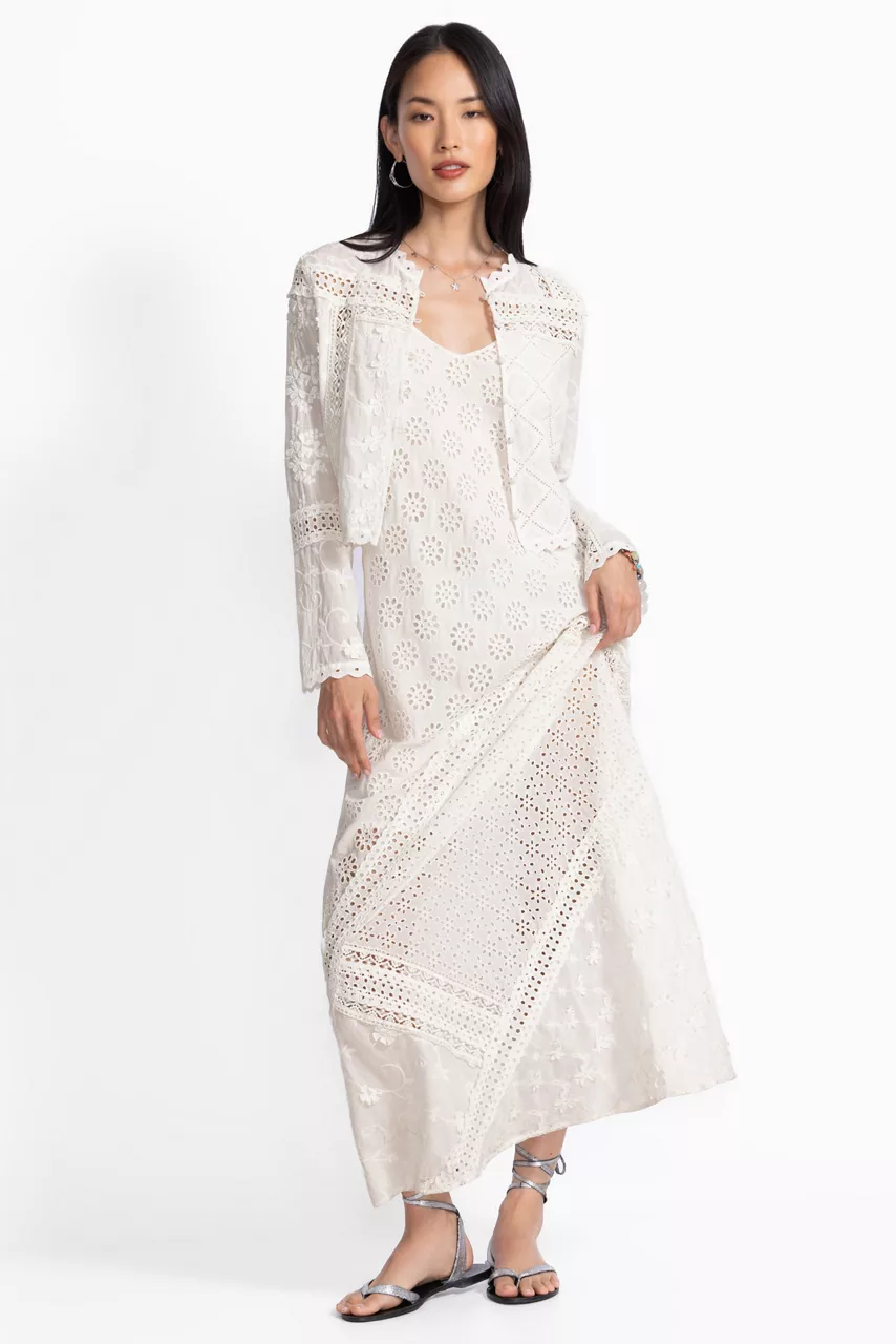 Johnny Was CALISTA CROPPED JACKET White