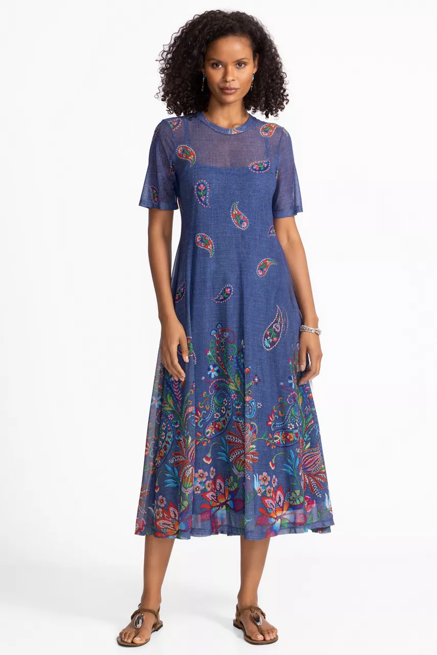 Johnny Was CARLIE MESH TEE DRESS Carlie