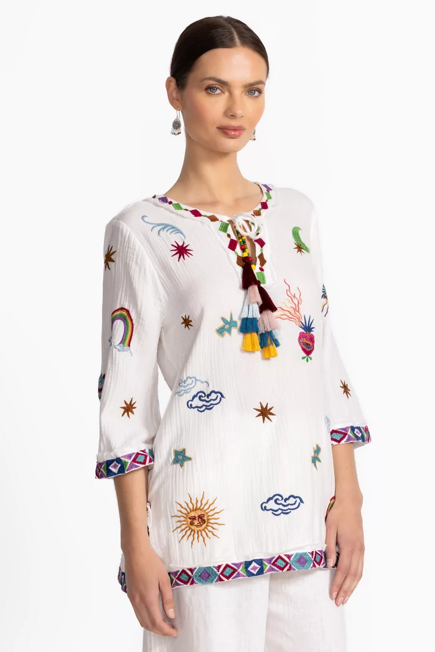 Johnny Was CATALYA TUNIC Natural