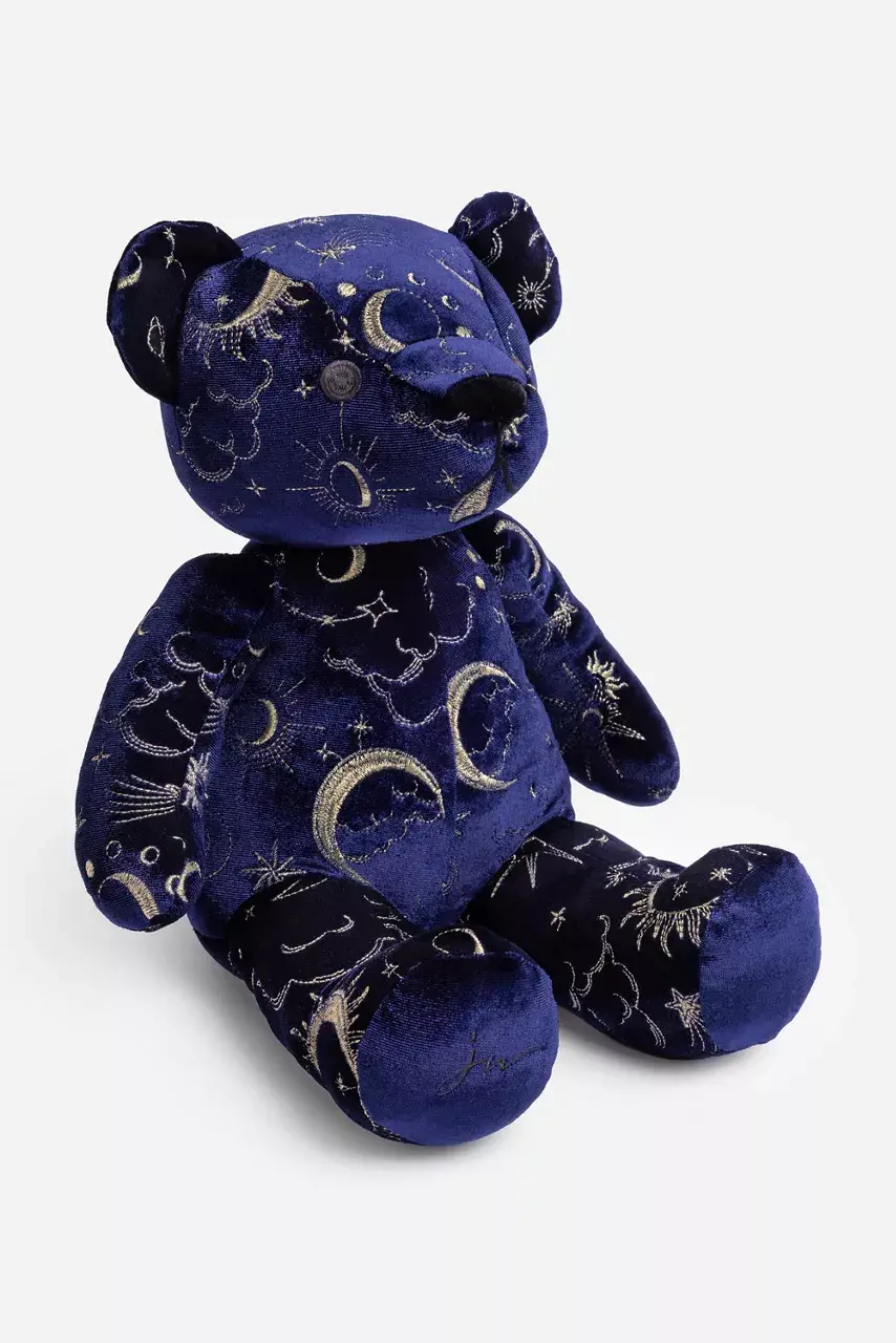 Johnny Was CELESTIN EMBROIDERED VELVET BEAR Navy