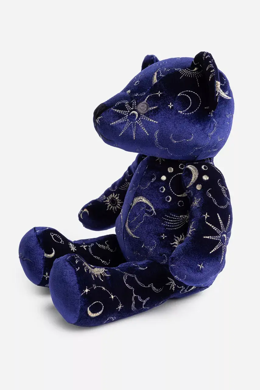 Johnny Was CELESTIN EMBROIDERED VELVET BEAR Navy