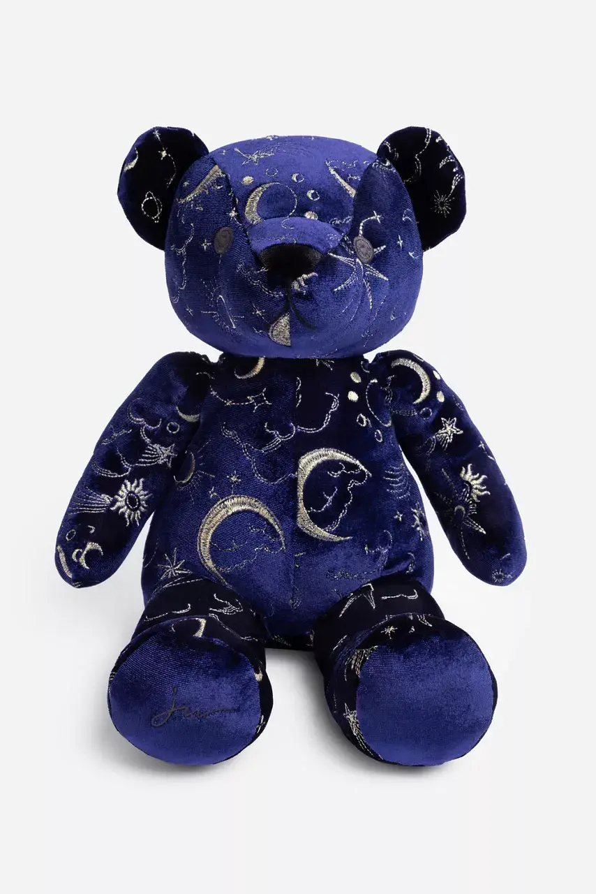 johnny was CELESTIN EMBROIDERED VELVET BEAR Navy