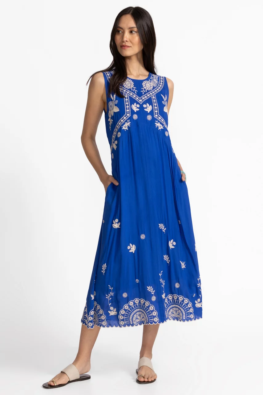 johnny was CHEVRON TANK DRESS Cobalt