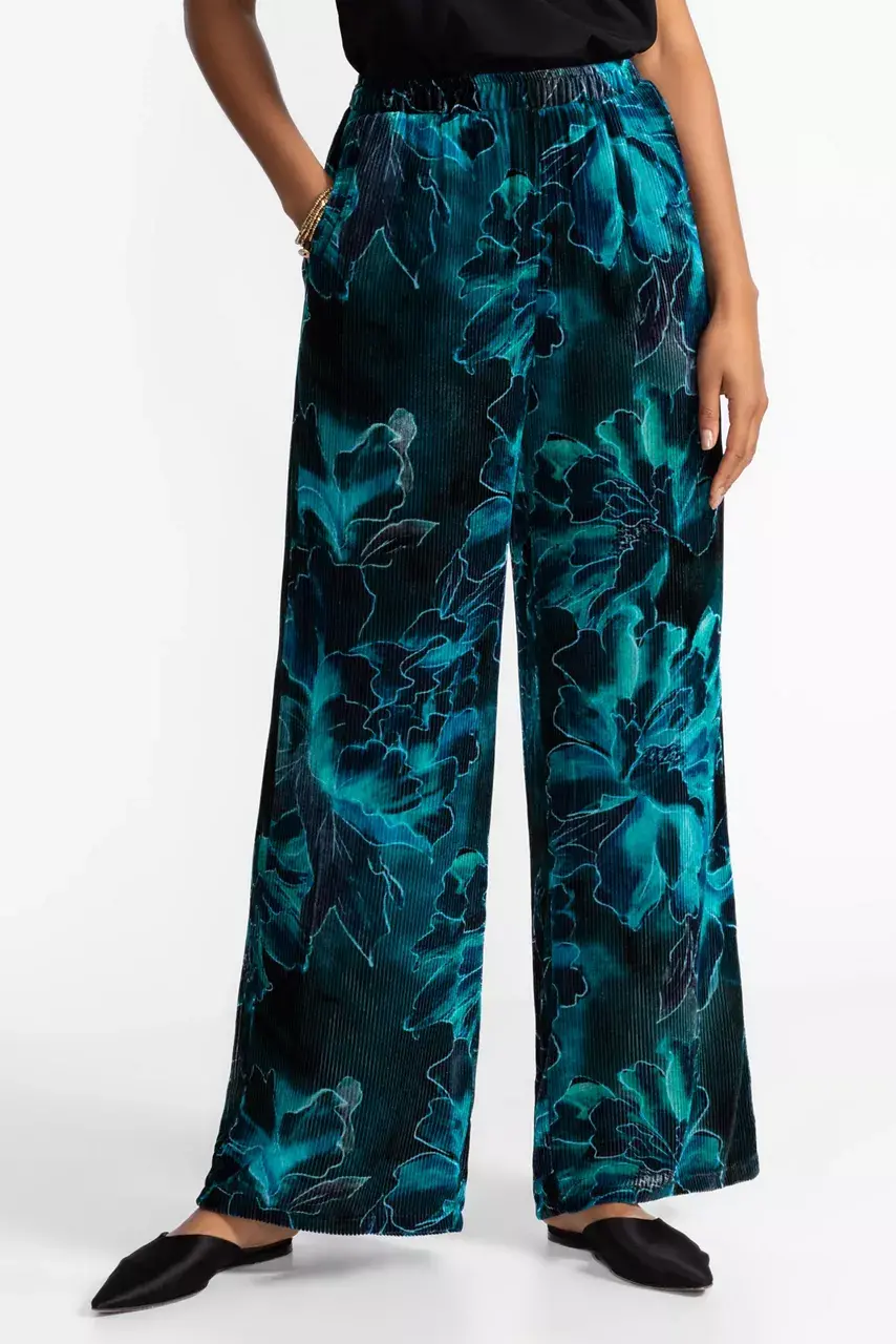 Johnny Was CORDUROY VELVET WIDE LEG PANT Athena