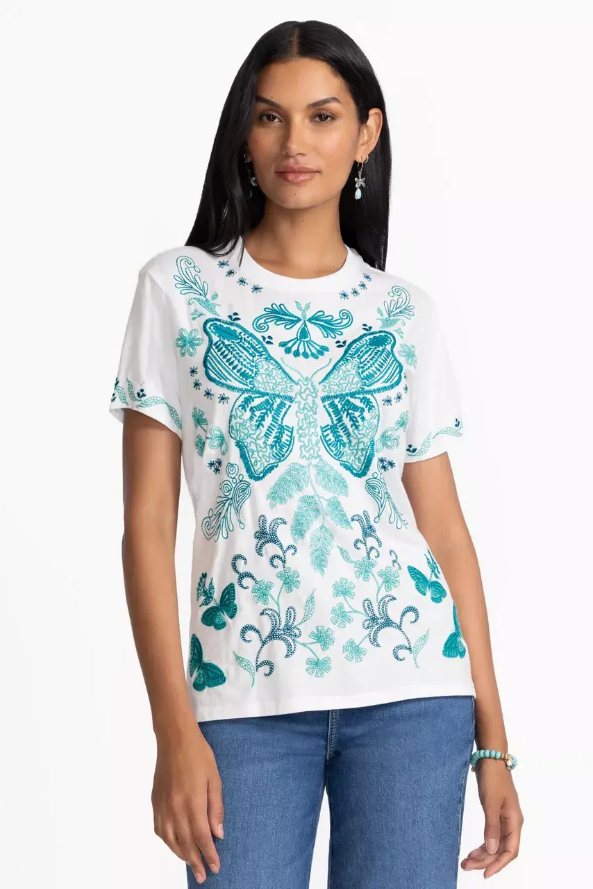 johnny was CREW NECK TEE White