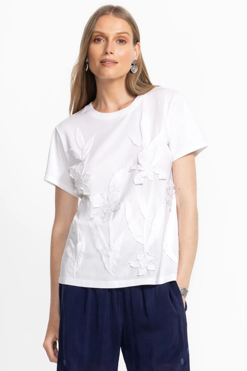 johnny was CREW NECK TEE White