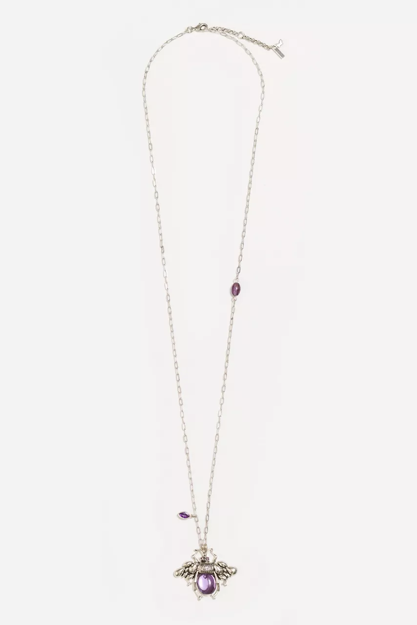 johnny was CRITTER CHARM NECKLACE Purple
