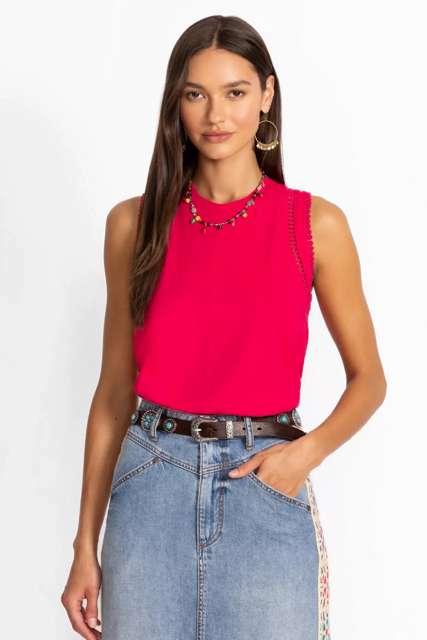 Johnny Was CROCHET CREW NECK TANK Jazzy