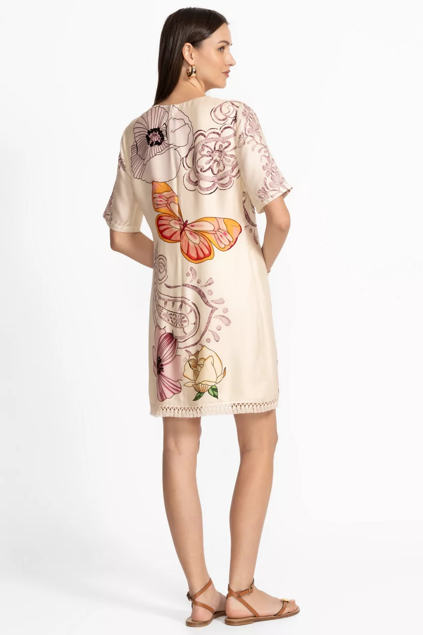 Johnny Was DAISEE FRINGE MINI DRESS Rosabelia