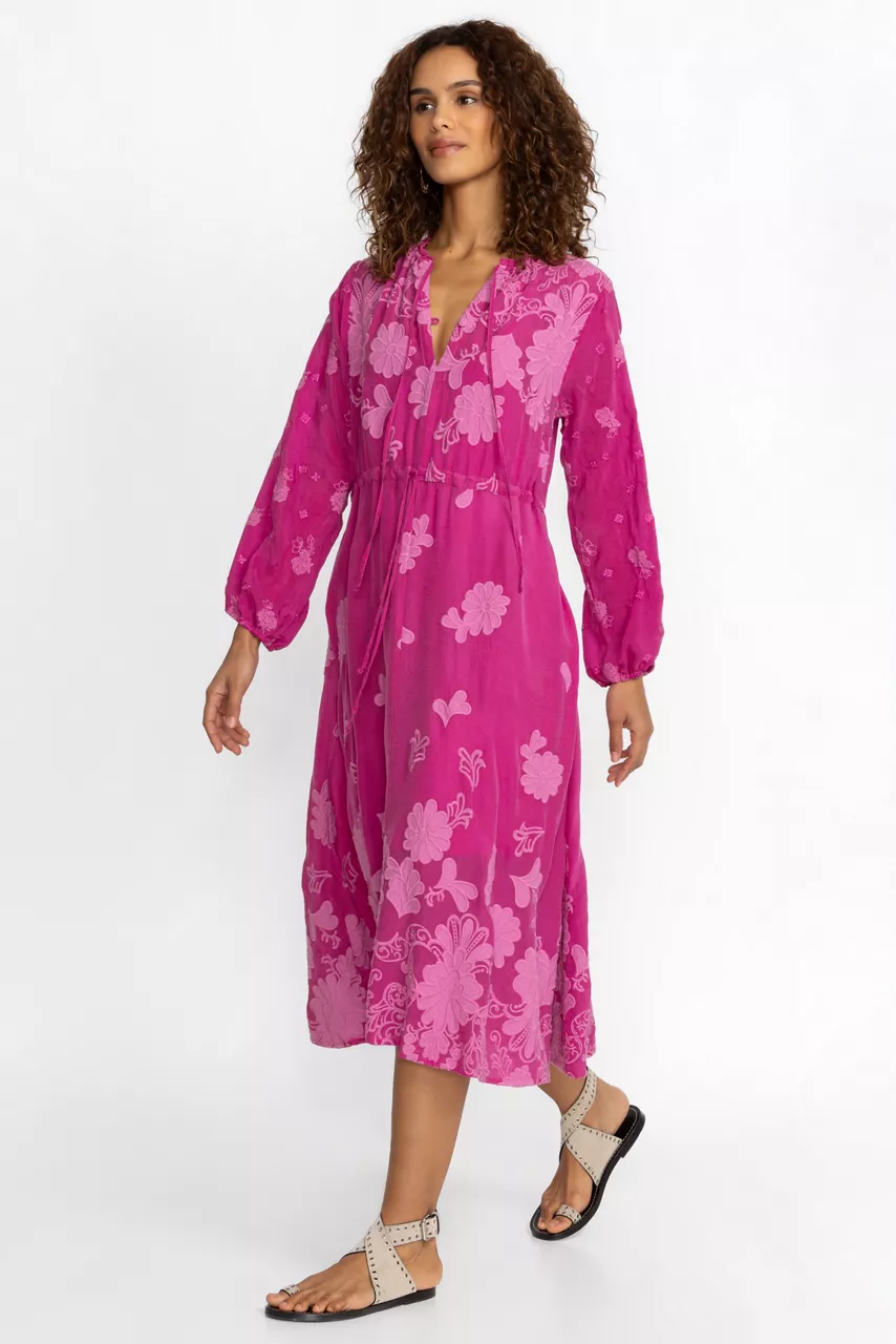 Johnny Was DAISY LEONNA DRESS Festival Fuschia