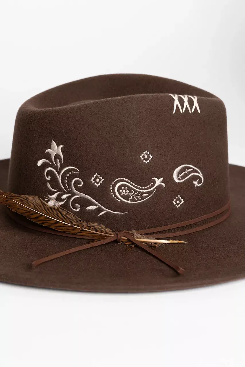 Johnny Was DAKOTA HAT Chocolate