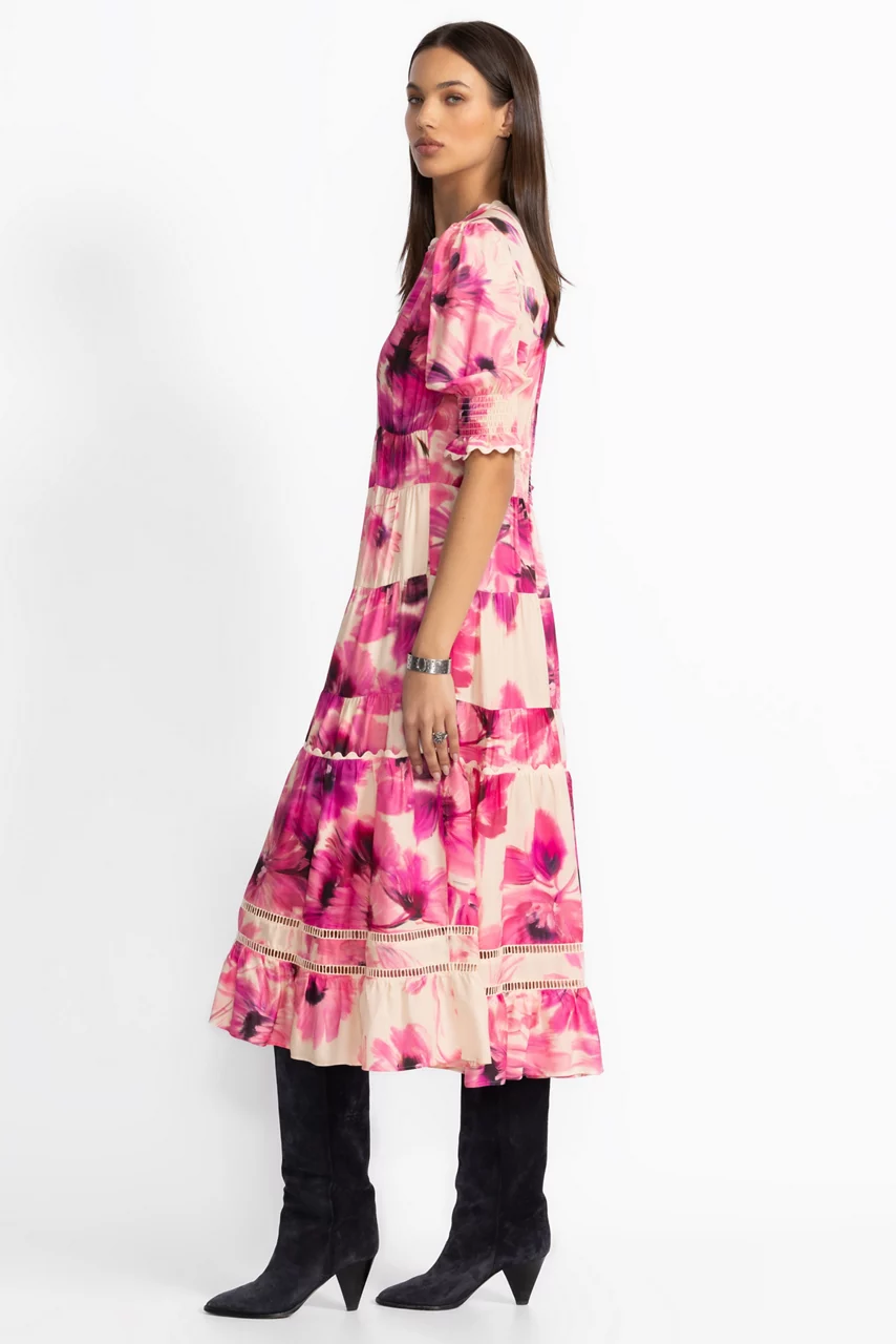 Johnny Was DAPHNE TEA LENGTH DRESS Auroria
